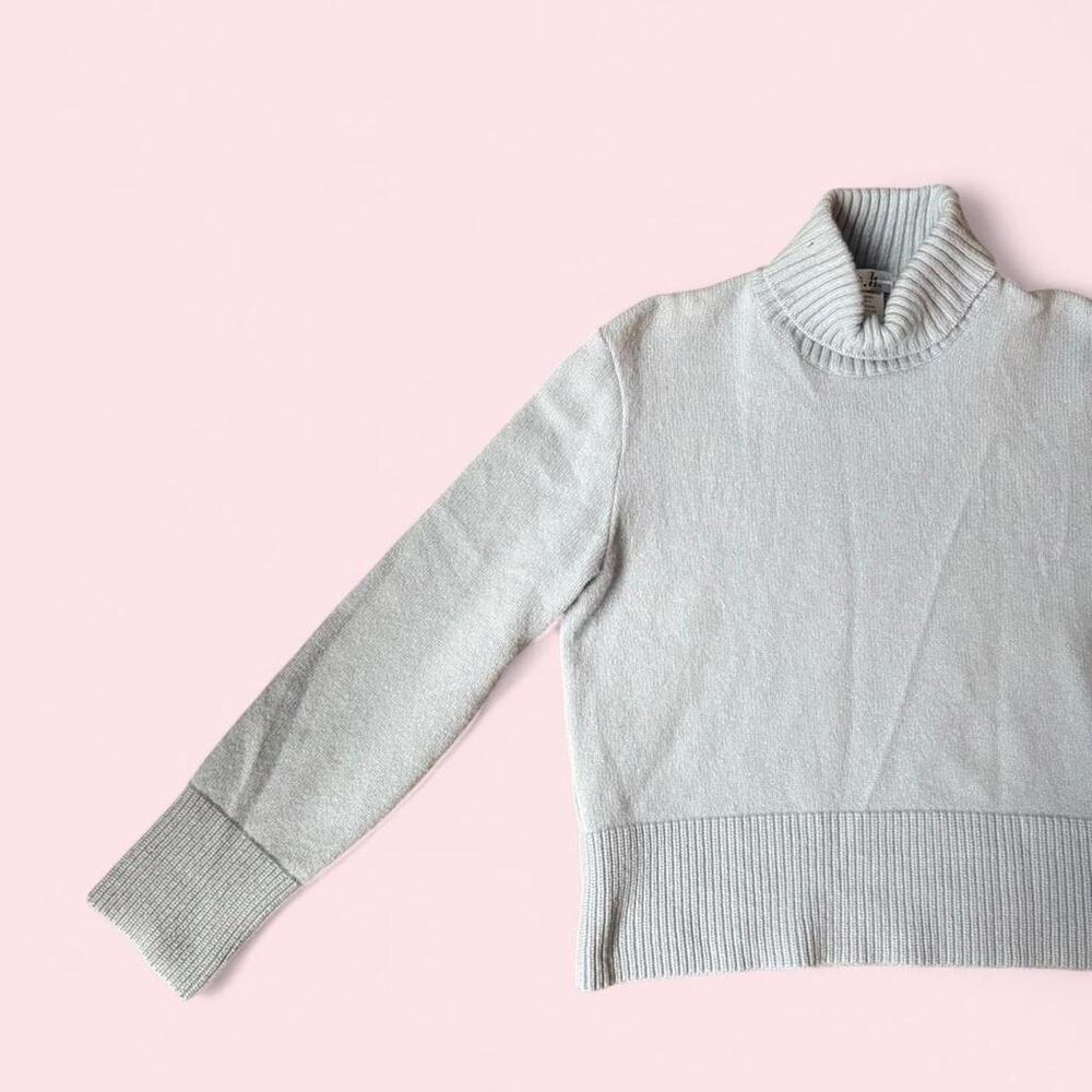 Light Blue 90s Oliver Harding Wool/Cashmere Blend Turtleneck Made in England